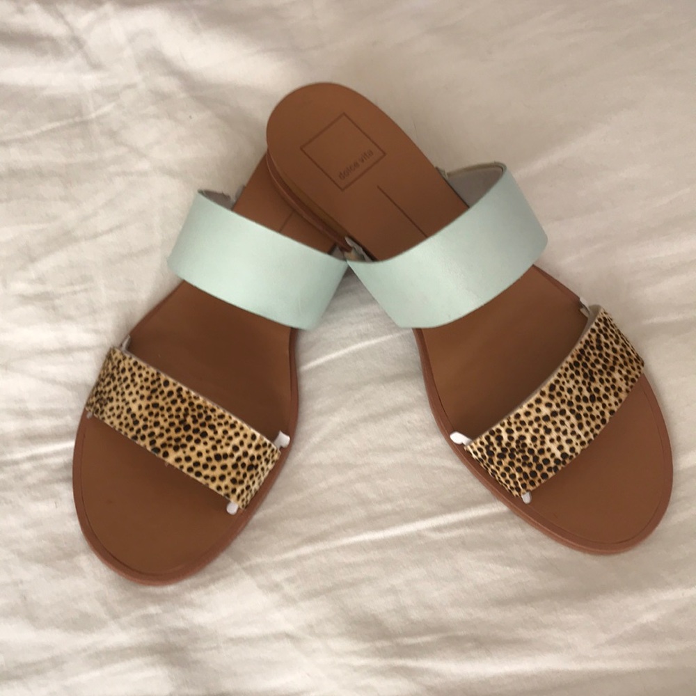 Dolce Vita Payce sandals in mint/multi calf hair